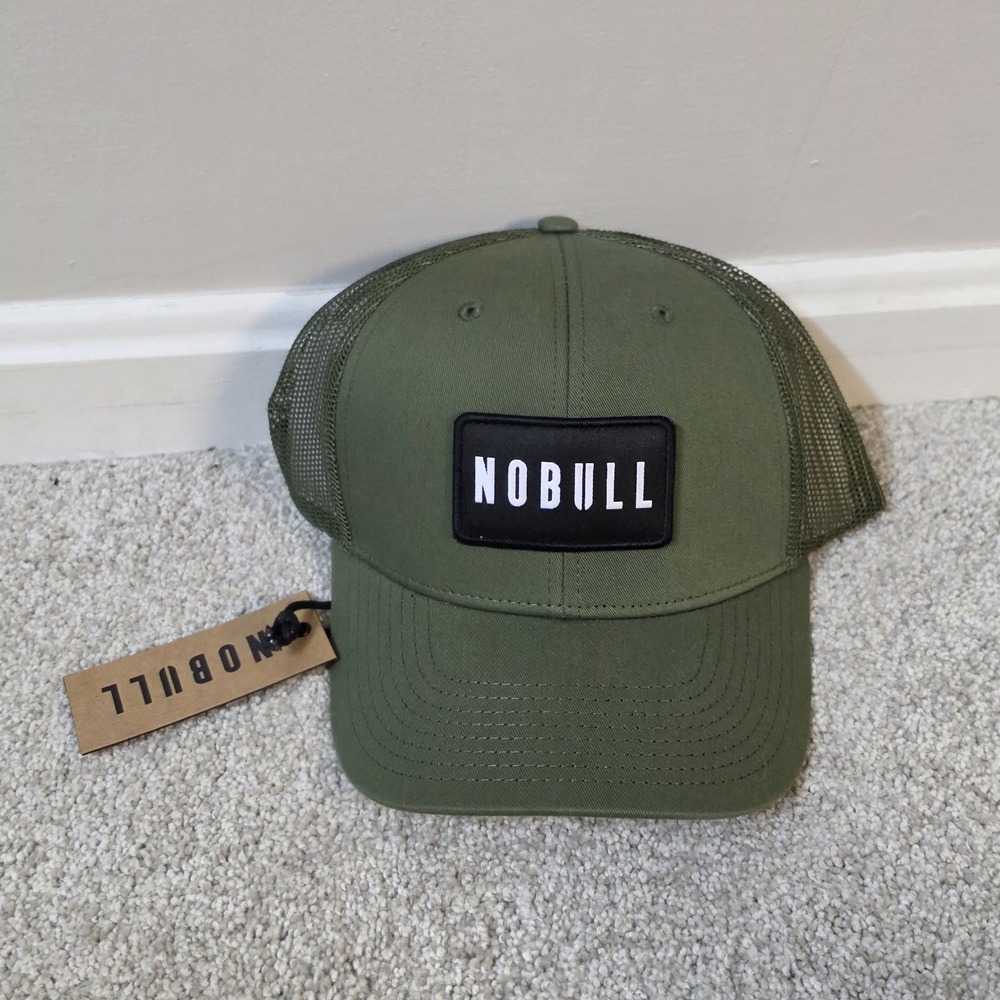 NOBULL Trucker Hat Army Green Mesh Snapback Patch Logo New